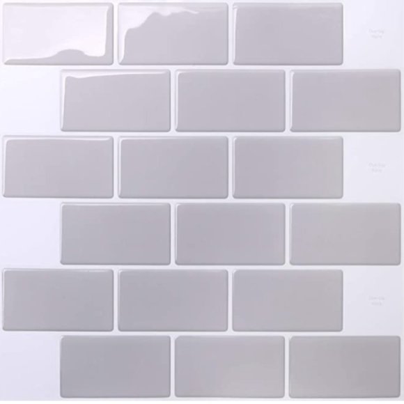 Backsplash Stickgoo 12 X 12 Peel and Stick Subway Grey - Picture 1 of 5